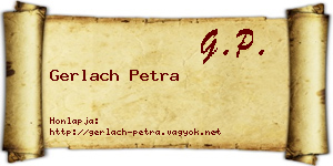 Gerlach Petra névjegykártya